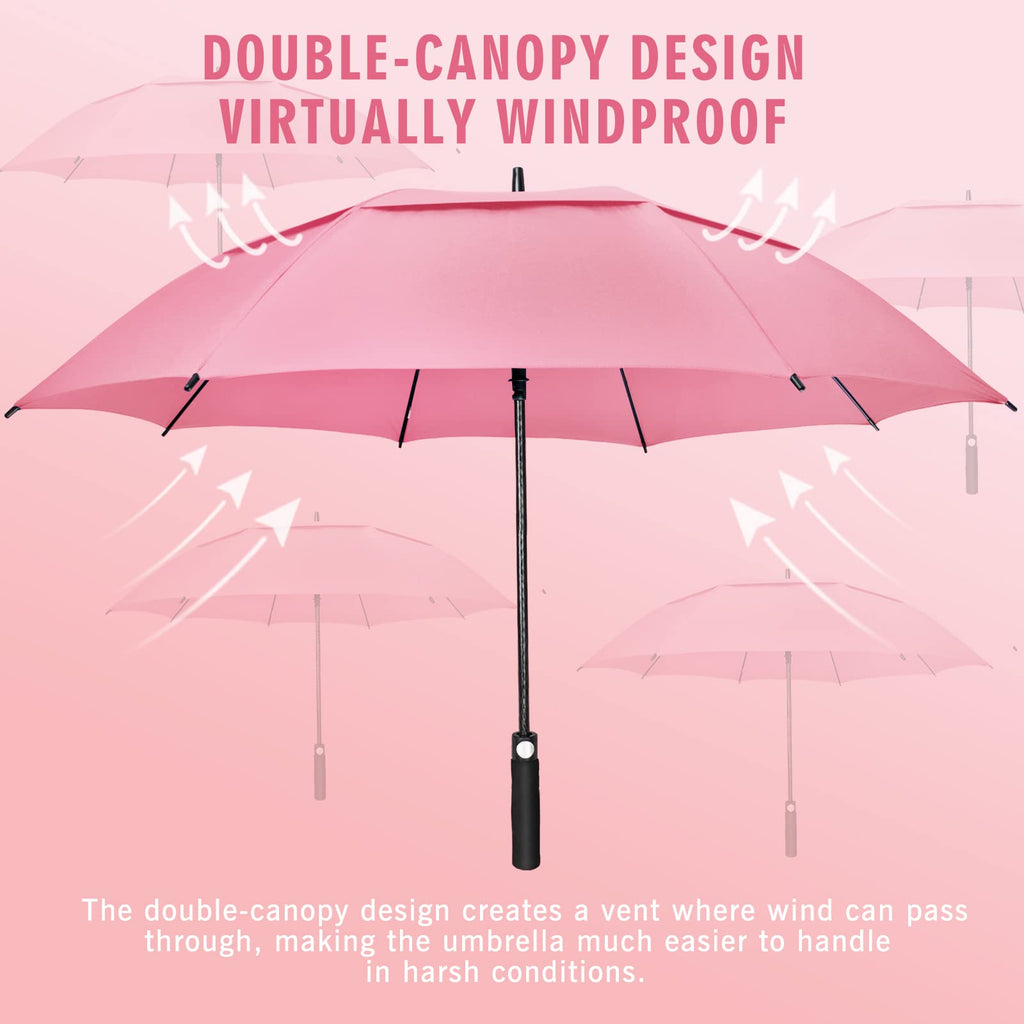Zomake Large Golf Umbrella 68 Inch - Double Canopy Vented Golf Umbrellas For Rain Windproof Automatic Open Golf Push Cart Umbrel