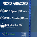 Paracord Planet Micro Paracord - Thin Braided Cord For Crafting, Fishing, And Diy Projects In 125 Ft Spools - Multi Camo