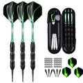 Sanfeng Professional Soft Tip Darts Set 20 Grams W/ 50 O-Rings- 30 Darts Plastic Tip + Green Aluminum Shafts + 6 Standard Flight
