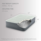 Intex Premaire I Fiber-Tech Elevated Dura Beam Technology Home Air Mattress Bed With Electric Built-In Pump, Full