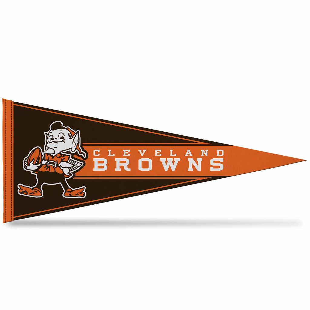 Rico Industries Nfl Football Cleveland Browns Retro 12'' X 30'' Felt Wall D  Cor Pennant - Great For Home/Bed Room/Man Cave D  C