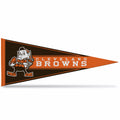 Rico Industries Nfl Football Cleveland Browns Retro 12'' X 30'' Felt Wall D  Cor Pennant - Great For Home/Bed Room/Man Cave D  C
