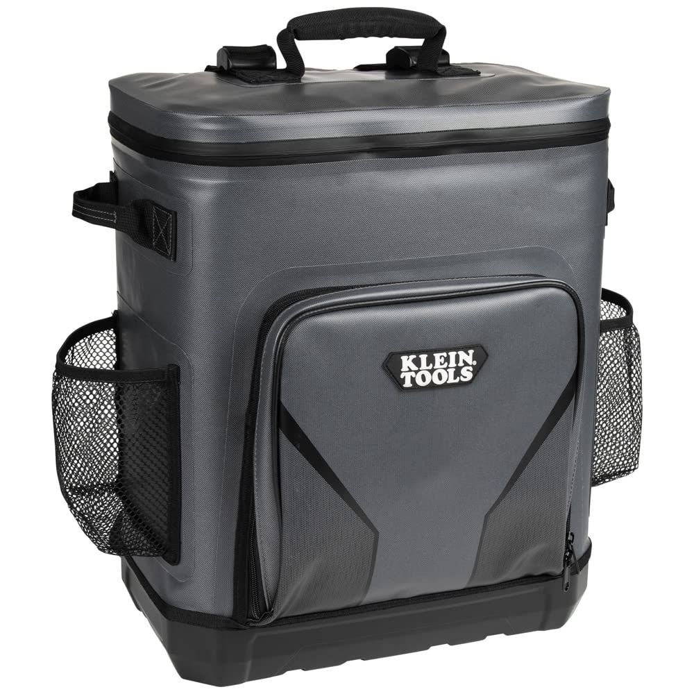 Klein Tools 62810Bpclr Cooler Backpack, 30 Cans Insulated Backpack Cooler, Rugged Bottom, Ideal For Jobsite, Hunting, Camping Or
