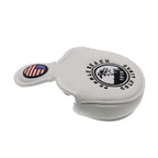 Histar Pebble Beach Magnetic Closure Golf Small Mallet Shaped Putter Cover For Scotty Cameron (White)