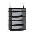 Myaddiction Hanging Compression Packing Cube Multipurpose For Closets, Hotels Black 5 Layers