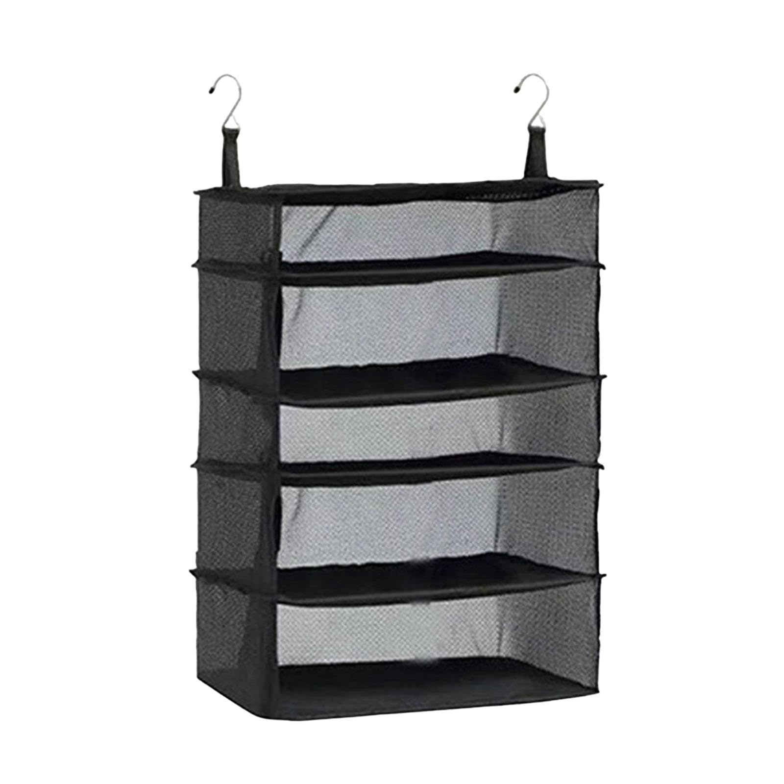Myaddiction Hanging Compression Packing Cube Multipurpose For Closets, Hotels Black 5 Layers