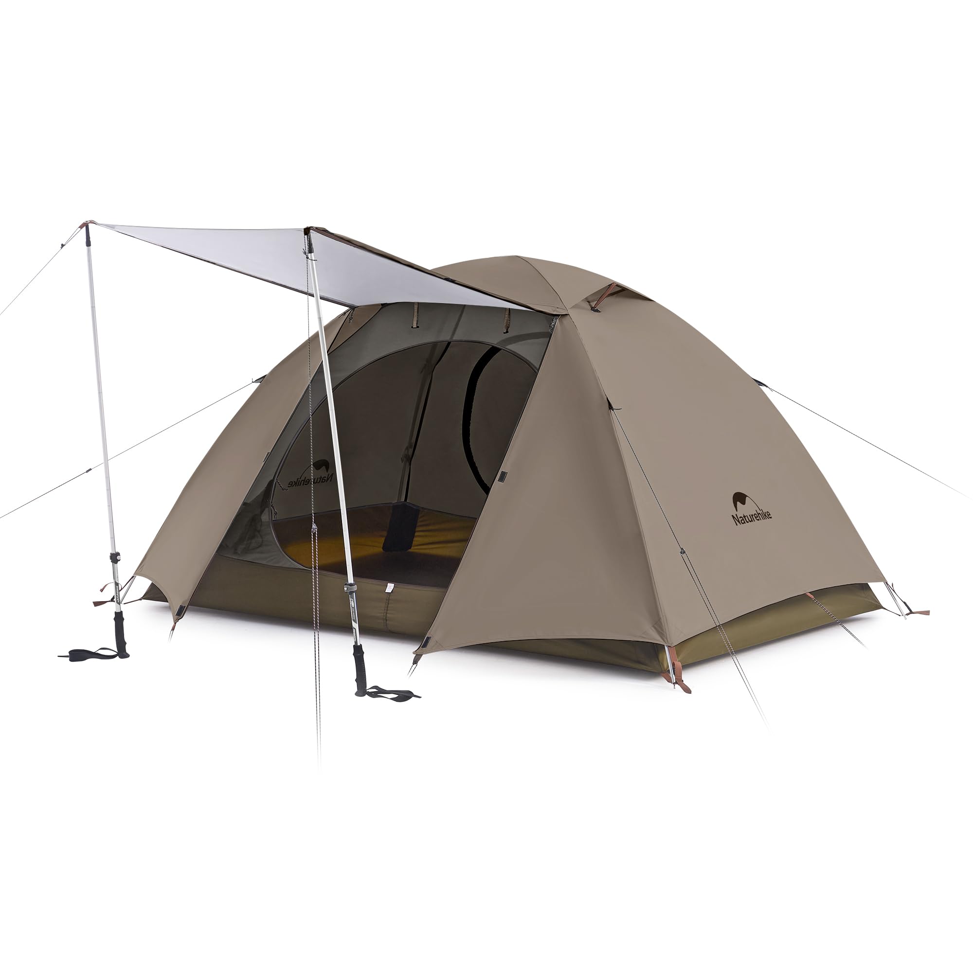 Naturehike P Series 2 Person Tent For Camping, 3 Season Lightweight Backpacking Tent, Double Layer Easy Set Up Ultralight Two Pe