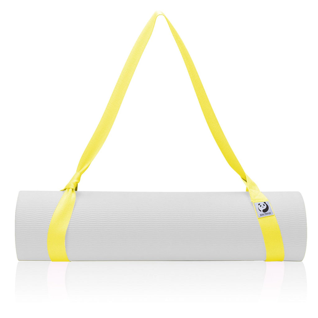 Slim Panda Yoga Mat Straps For Carrying, Adjustable Yoga Mat Carrier, Yoga Mat Sling(Yoga Mat Not Included) (Yellow)