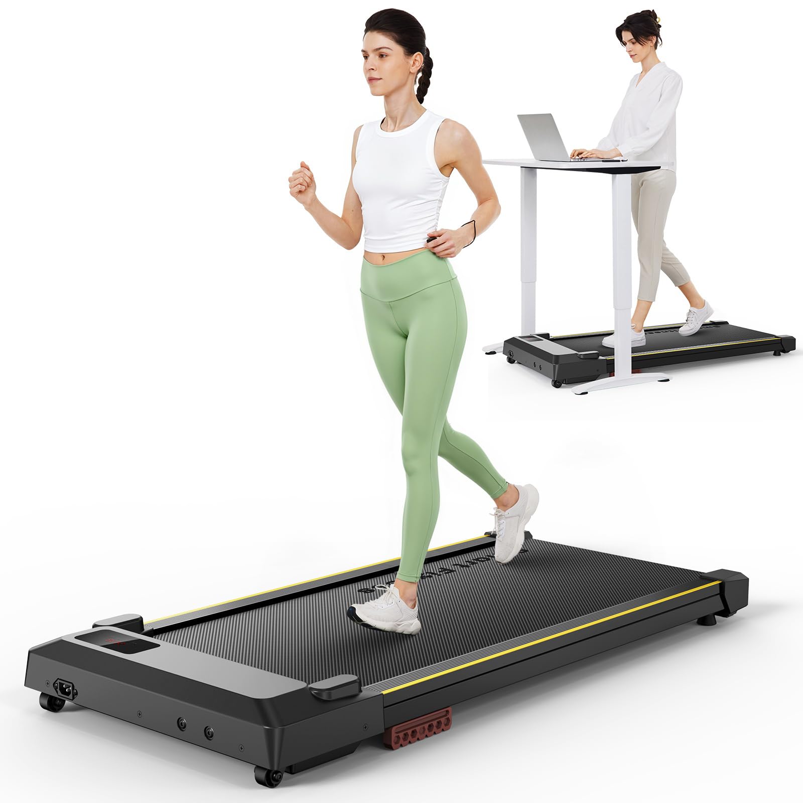Walking Pad Smart With App, 3-In-1 Under Desk Treadmill For Home And Office, 2.5 Hp Portable Walking Jogging Running Machine Wit