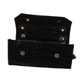 PRETYZOOM Travel Jewelry Organizer Roll Bag Compact Storage Case for Necklace Earrings Rings Bracelet Black