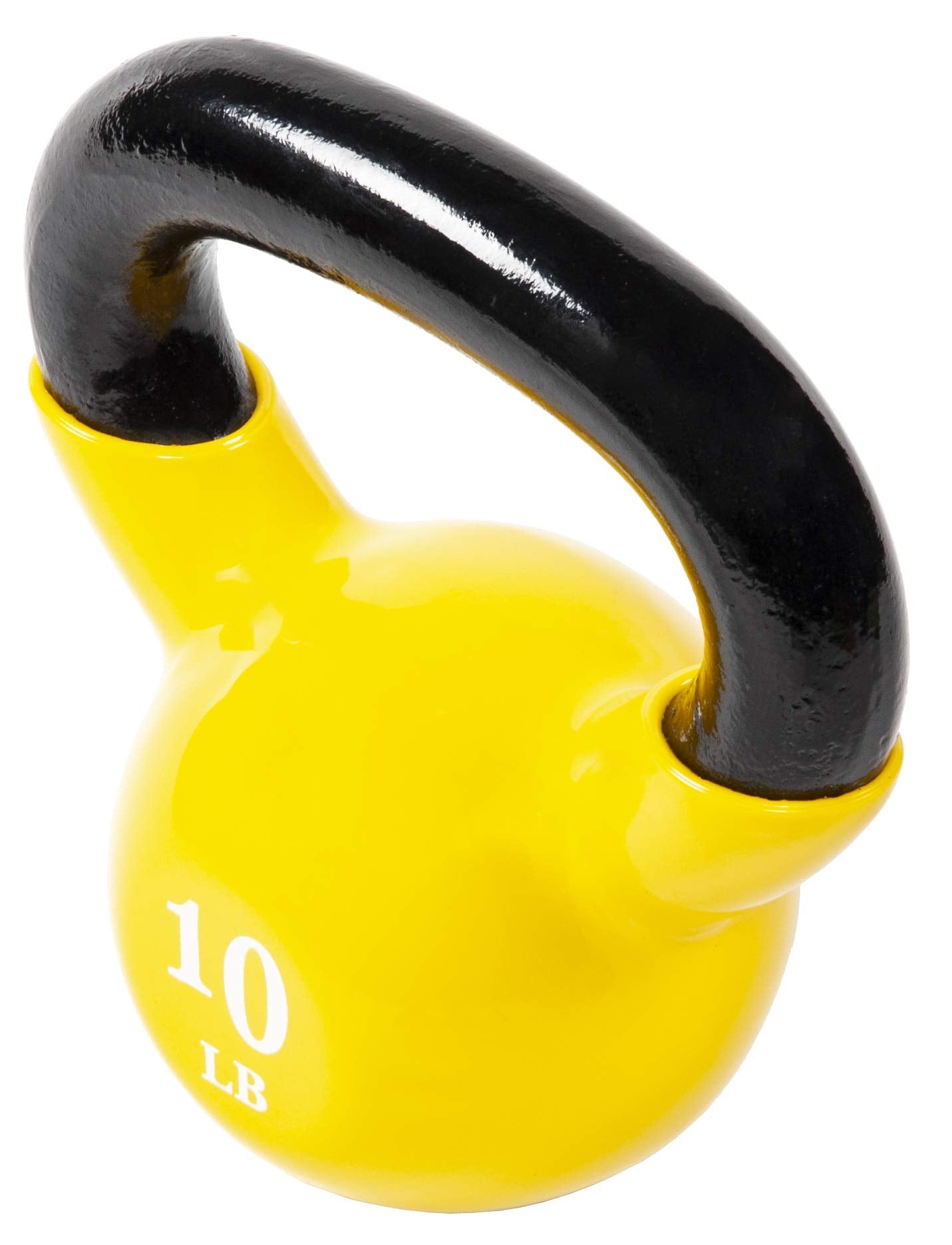 Balancefrom Everyday Essentials All-Purpose Color Vinyl Coated Kettlebell, 10 Pounds