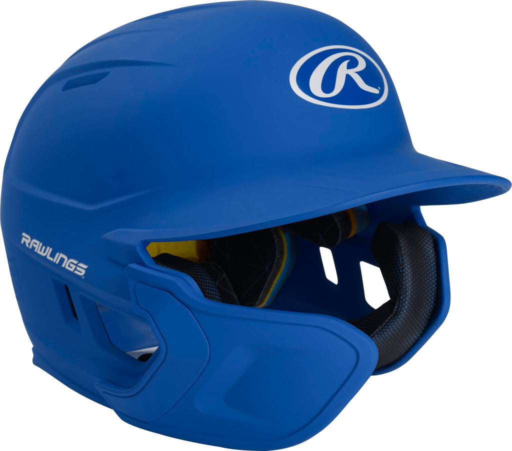 Rawlings Mach 1-Tone Right Batting Helmet W/ Adjustable Face Guard Left Handed Adjustable, Sr, Royal