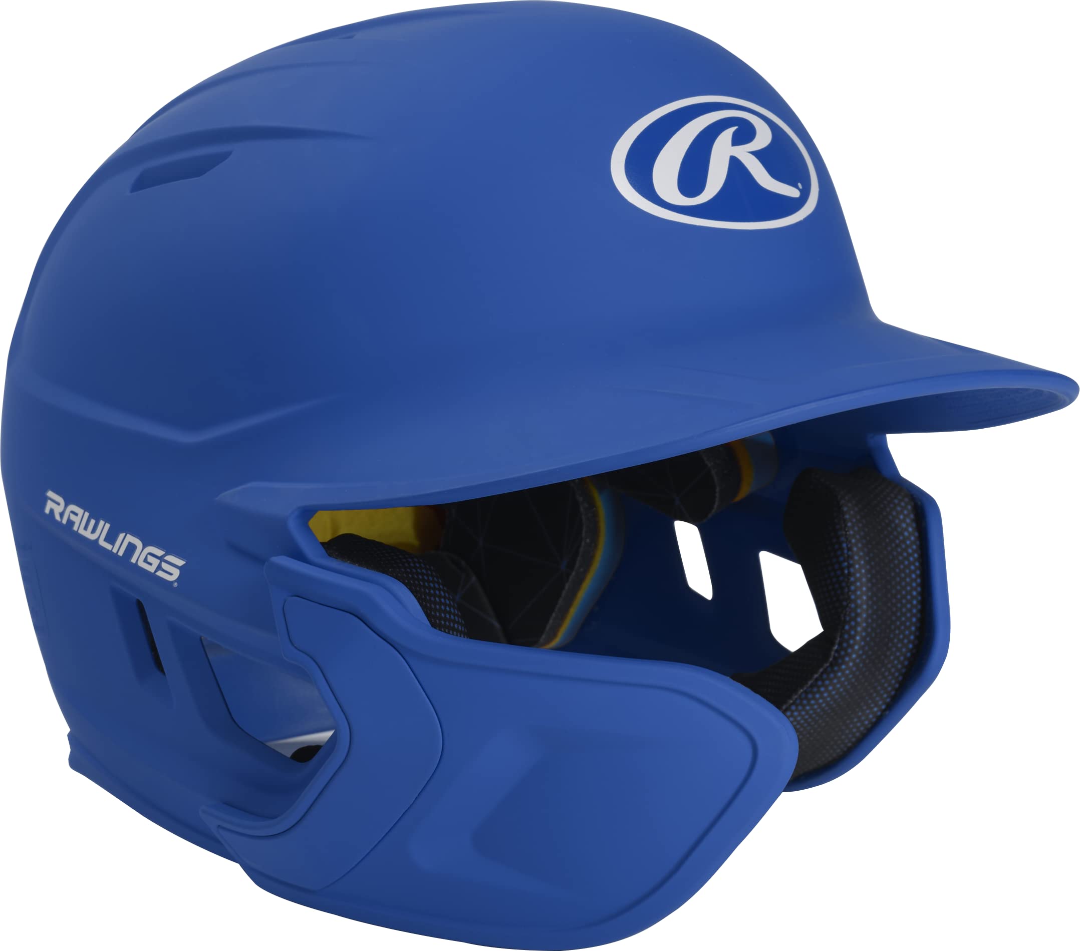 Rawlings Mach 1-Tone Right Batting Helmet W/ Adjustable Face Guard Left Handed Adjustable, Sr, Royal