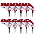 Red And White Us Flag Neoprene Golf Club Head Cover Wedge Iron Protective Headcover For Callaway, Ping, Taylormade, Cobra, Etc. 