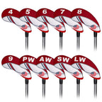 Red And White Us Flag Neoprene Golf Club Head Cover Wedge Iron Protective Headcover For Callaway, Ping, Taylormade, Cobra, Etc. 