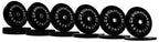 Fitvids 2'' Olympic Bumper Plate Weight Plates With Steel Hub, 55Lb, Pair
