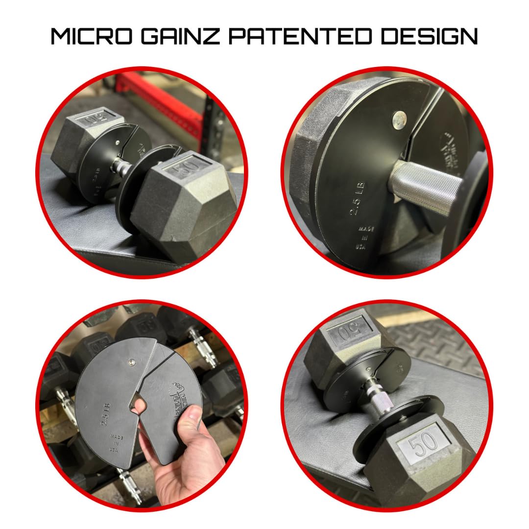Micro Gainz Dumbbell Fractional 2.5 Lb Weight Plate, Ideal For Micro Loading, Choose 2 Or 4 Piece Fractional Weight Plates, Desi