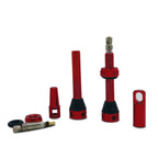Bwshlf Red Tubeless Presta Valve Stem 40Mm  44Mm, Super Light Alloy Presta Valve Stem Kit With Valve Core Remover Tool And Valve