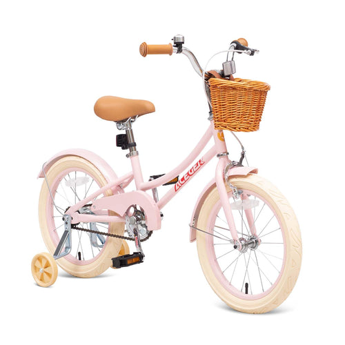 ACEGER Retro Style Girls Bike with Basket for 3-13 Years Old Kids, Included Coaster Brake & Caliper Brake, 14 16 18 Inch with Tr