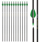 Zhao.Fu 29 Inch Carbon Arrow Practice Hunting Arrows Spine 400 With Removable Tips For Archery Compound & Recurve & Traditional