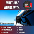 South Bend Rope Marine Grade Double Braided Nylon Dock Line W/Eye Splice (Black, 1-Inch X 35 Feet)