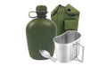 Begrit Military Canteen Army Canteen Wwii Us G.I. Style Canteen Kit With Aluminum Cup Stainless Steel Foldable Spoon Fork For Hi