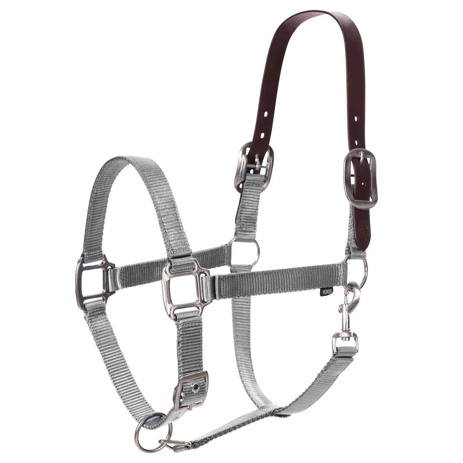 Equinavia Loki Adjustable Breakaway Horse Halter - Silver Sconce Gray - Horse