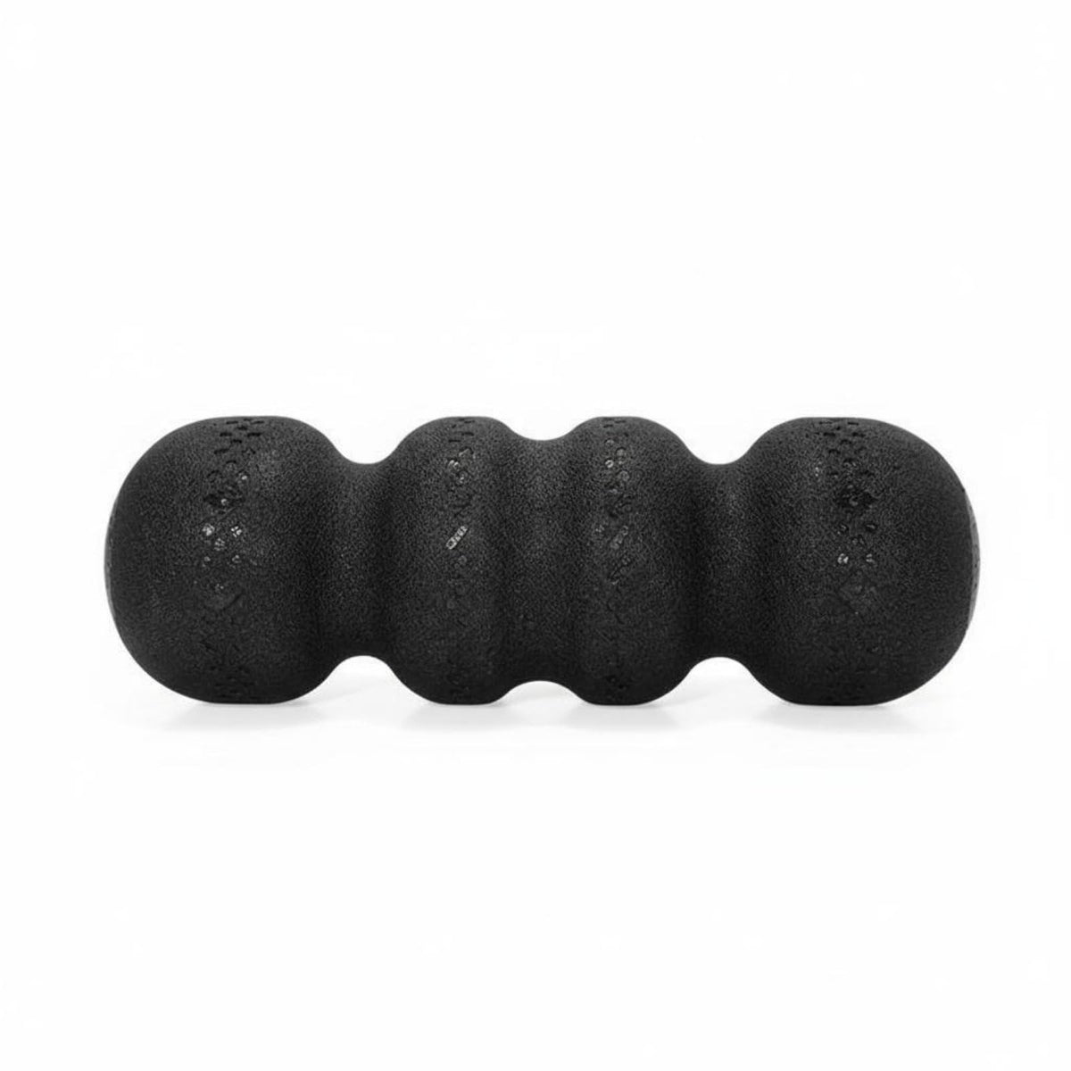 CLOVRIX Wavy Massage Cylinder Deep Tissue Expanded Polypropylene Stretching Column Lightweight, Black, Hardness 55 | Rollers Fit