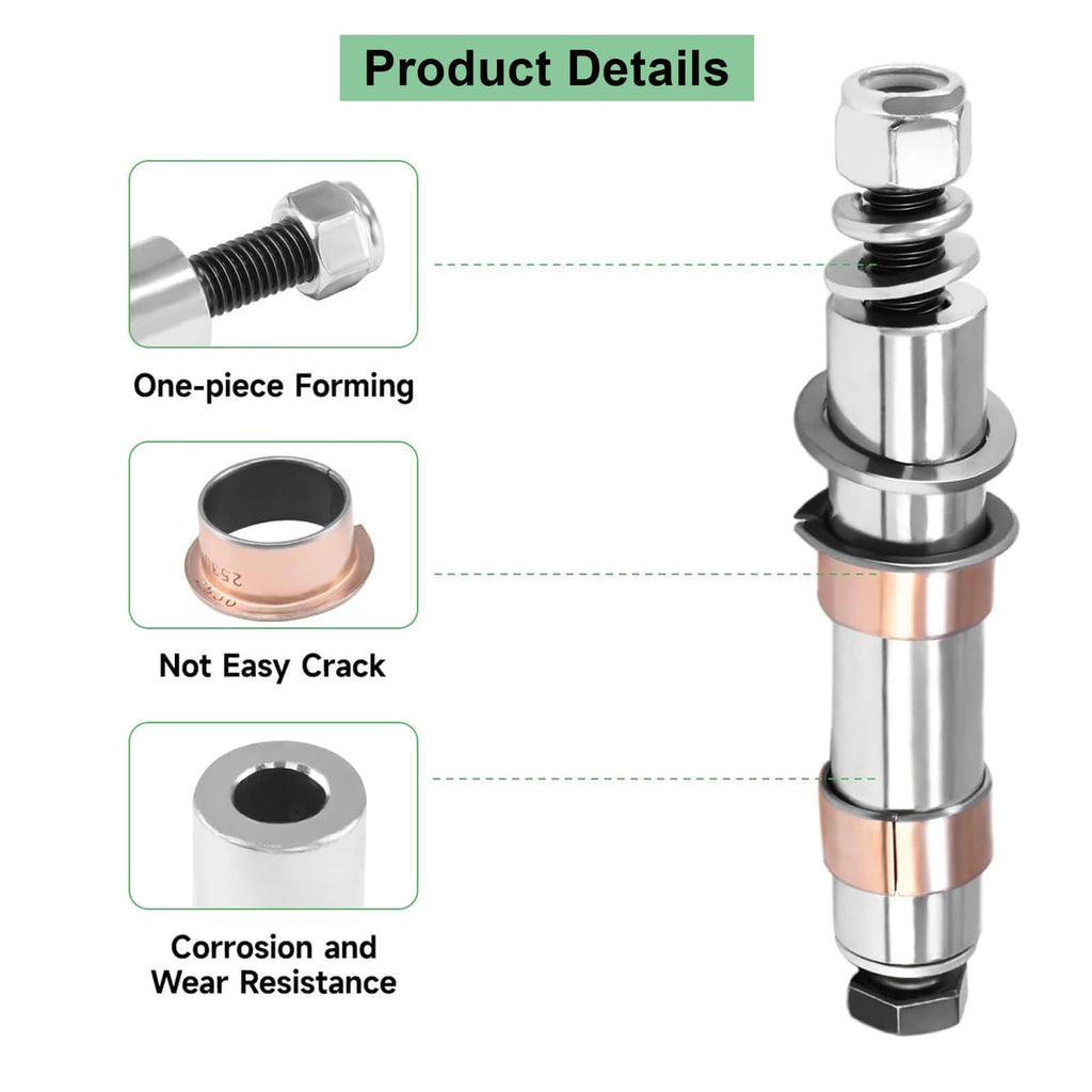 Leapgomax Golf Cart Spindle Bushings Kit Fit For Ezgo Txt/Pds 2001-Up Gas & Electric, Including Bushing Spindle, King Pin Tubes,