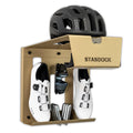 Stasdock Wall Bike Rack | Bike Storage Wall Mount System | For Race Bicycles (New Gold) and Mountain Bikes | Bike Shelf | Indoor
