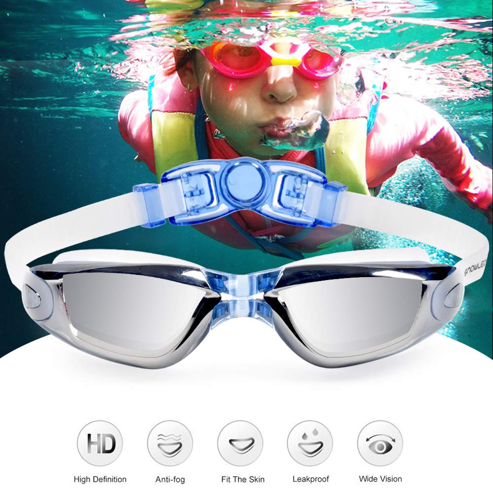 Hubo Sports Kids Goggles Swim Goggles For Kids With Anti-Fog,Kids Swimming Goggles With Uv Protection,Pink Goggles For Kids Girl