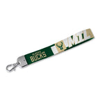 Rico Industries Nba Basketball Milwaukee Bucks Wrist Lanyard Key Chain, Cute Wristlet Strap Keychain Holder For Women Men Car Ke