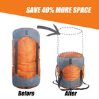 Frelaxy Compression Sack, Ultralight Sleeping Bag Stuff Sack, 40% More Storage! 11L/18L/30L/45L/52L, Compression Stuff Sack - Sp