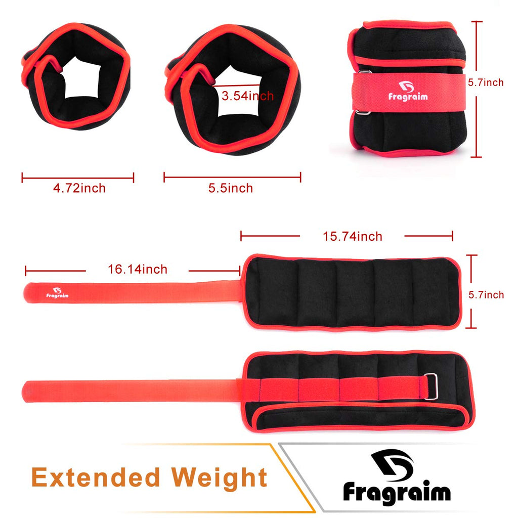 Fragraim Adjustable Ankle Weights 1-10 Lbs Pair With Removable Weight For Jogging, Gymnastics, Aerobics, Physical Therapy, Resis
