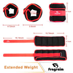Fragraim Adjustable Ankle Weights 1-10 Lbs Pair With Removable Weight For Jogging, Gymnastics, Aerobics, Physical Therapy, Resis