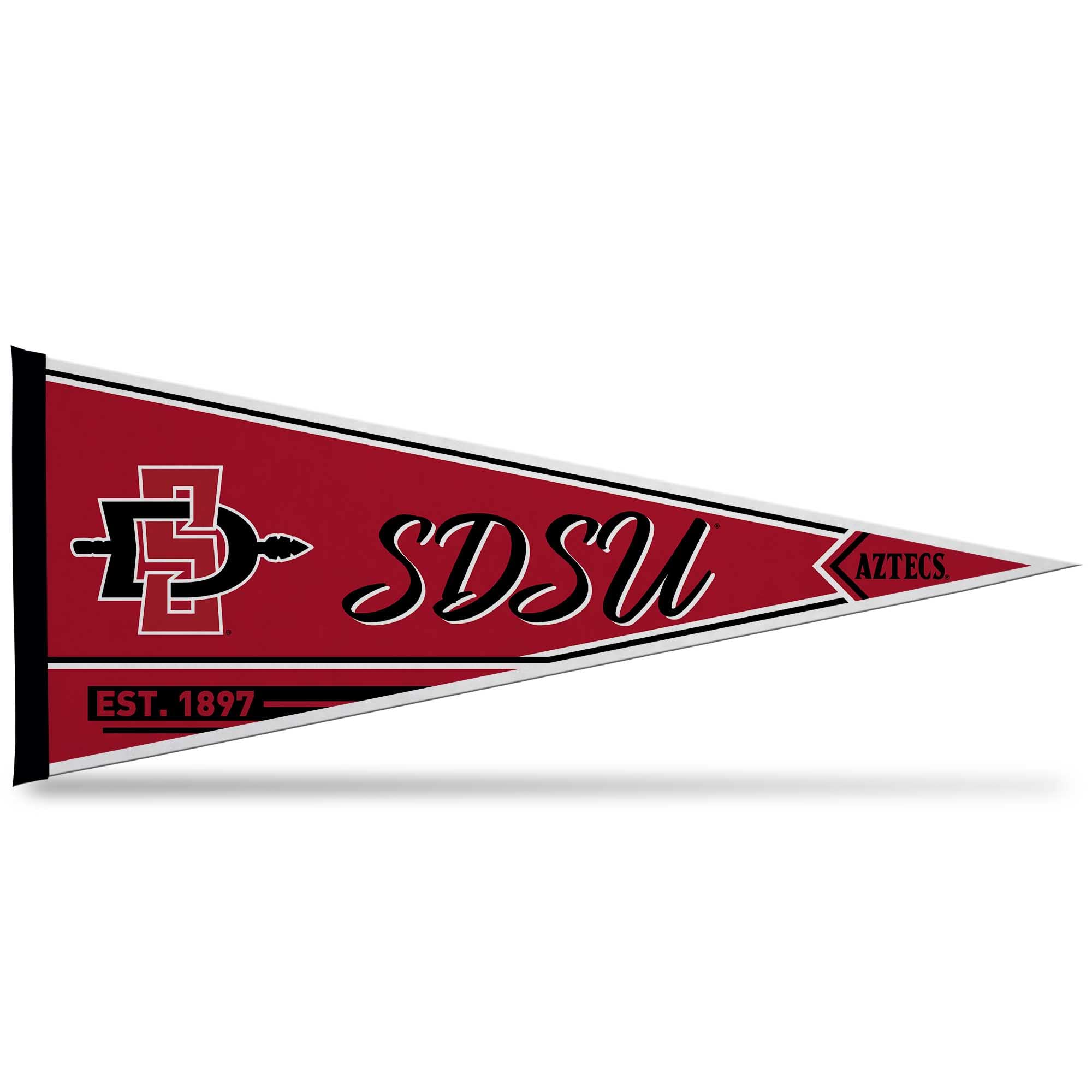 Rico Industries Ncaa San Diego State Aztecs - Sdsu Classic 12'' X 30'' Felt Wall D  Cor Pennant - Great For Home/Bed Room/Man Ca