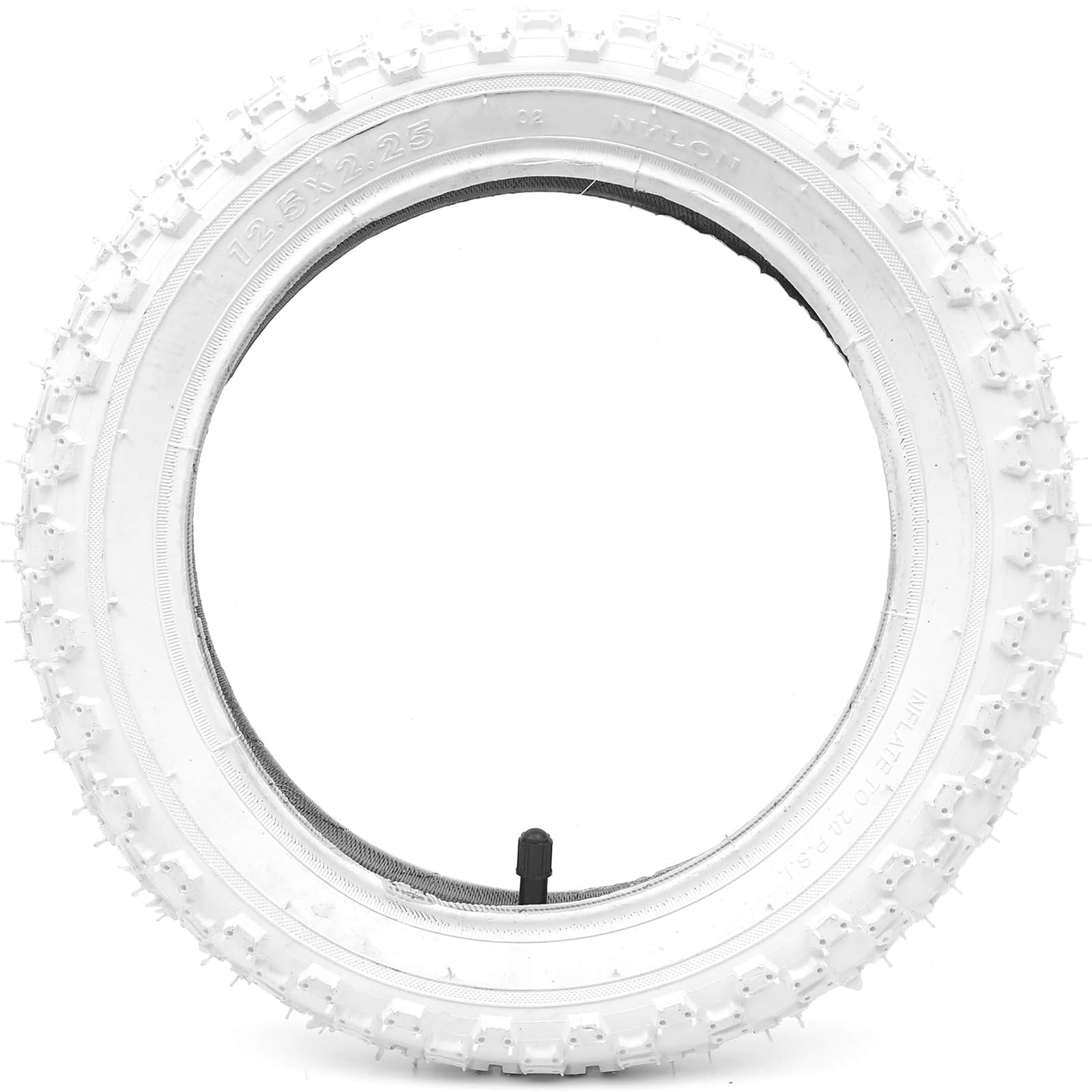 (2 Sets) 12    X 2.125 Kids Bike Replacement White Tires And Tubes - Compatible With Most 12   -12.5    Kids Bikes Like Royalbab