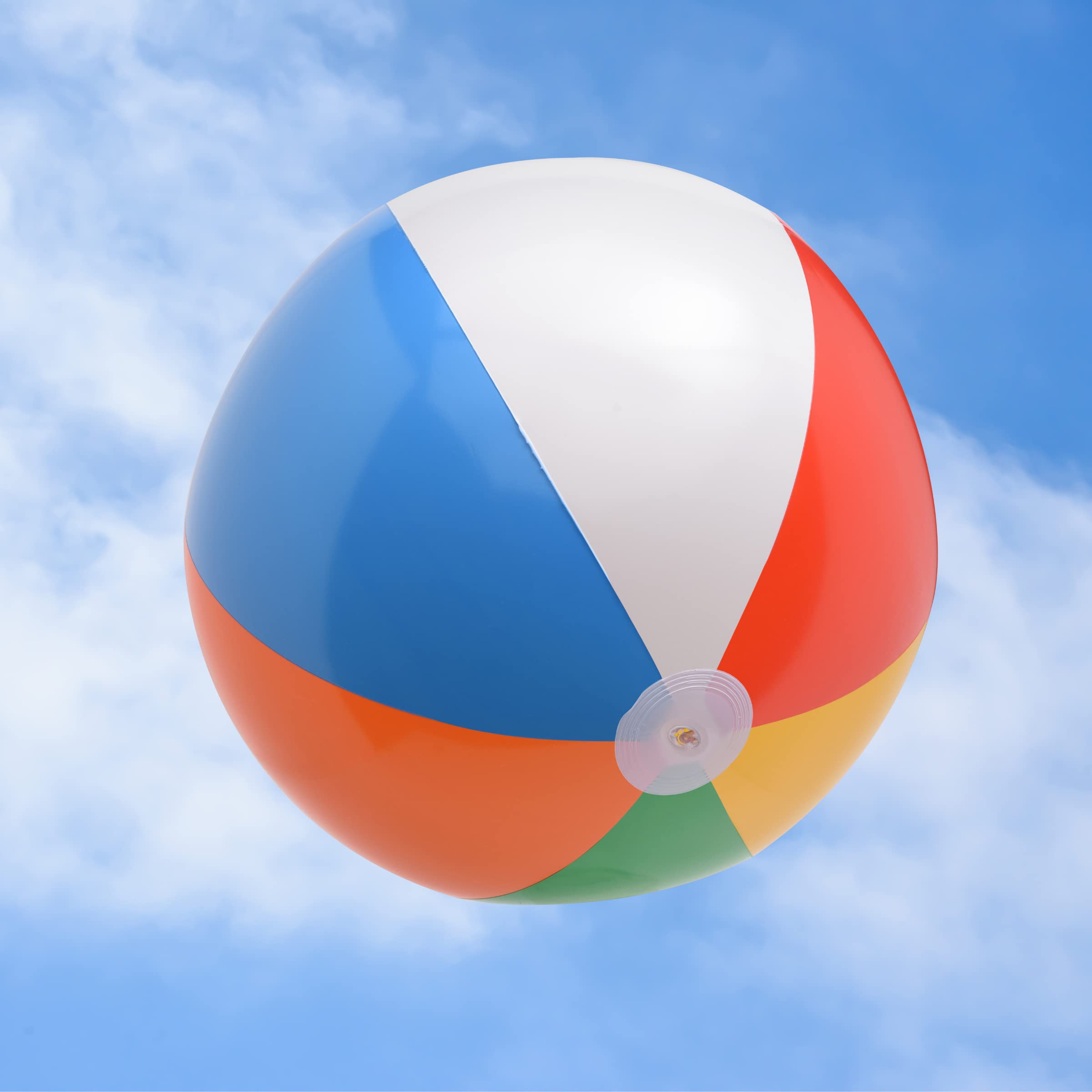 4E'S Novelty Beach Balls 3 Pack 20'' Inflatable For Kids - Toys & Toddlers, Pool Games, Toy Classic Rainbow Color