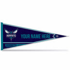 Rico Industries Nba Basketball Charlotte Hornets Personalized - Custom 12'' X 30'' Soft Felt Pennant - Ez To Hang