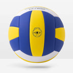 Runleaps Volleyball, Waterproof Indoor Outdoor Volleyball For Beach Game Gym Training, Official Size 5 (Blue-Yellow-White)