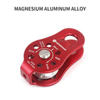 Newdoar Fixed Plate Micro Pulley,28Kn Ce Certified General Purpose Small Aluminum Rope Pulleys For Climbing/Aloft Work/Rappellin