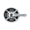 Shimano Tourney FCTY501 Crankset  170mm, 6/7/8Speed, 42/34/24t, Riveted, Square Taper JIS Spindle Interface, Silver