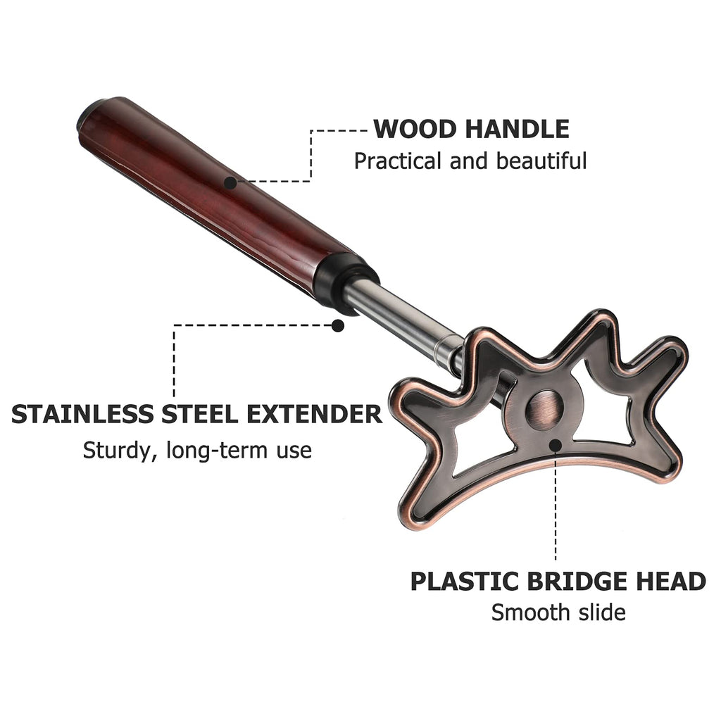 Sumind Retractable Pool Bridge Stick - Billiards Accessories Cue Bridge With Removable Head And Wooden Handle, Ideal For Pool Ta