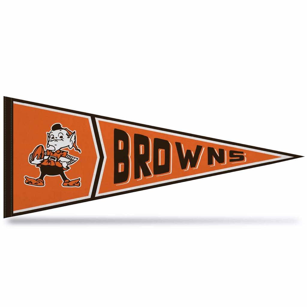 Rico Industries Nfl Football Cleveland Browns Retro - Alt 12'' X 30'' Felt Wall D  Cor Pennant - Great For Home/Bed Room/Man Cav