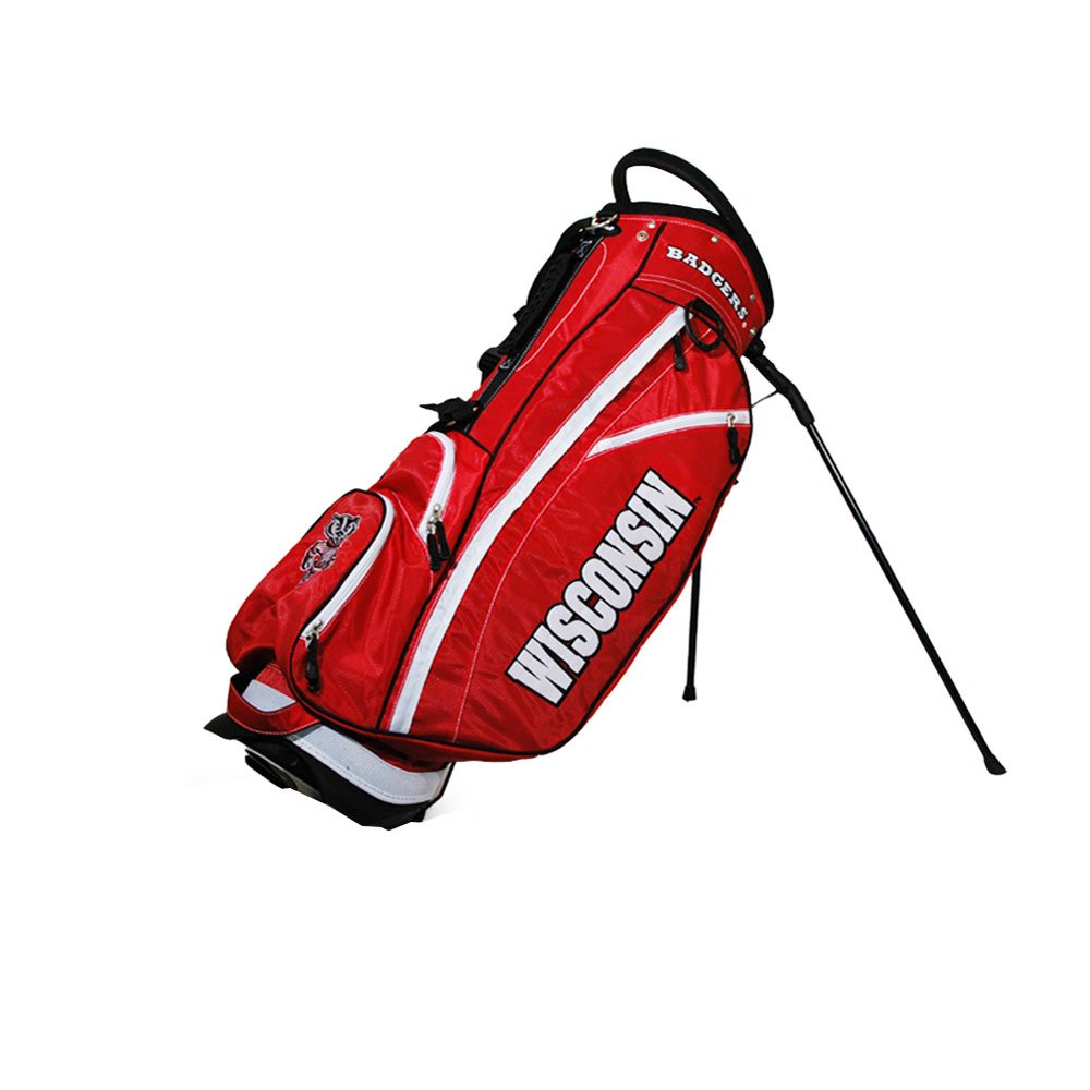 Team Golf Ncaa Wisconsin Badgers Fairway Golf Stand Bag, Lightweight, 14-Way Top, Spring Action Stand, Insulated Cooler Pocket, 