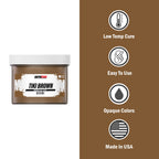 Rapid Curea Tiki Brown Screen Printing Ink (Gallon - 128 Oz) - Plastisol Ink For Screen Printing Fabric - Low Temperature Curing