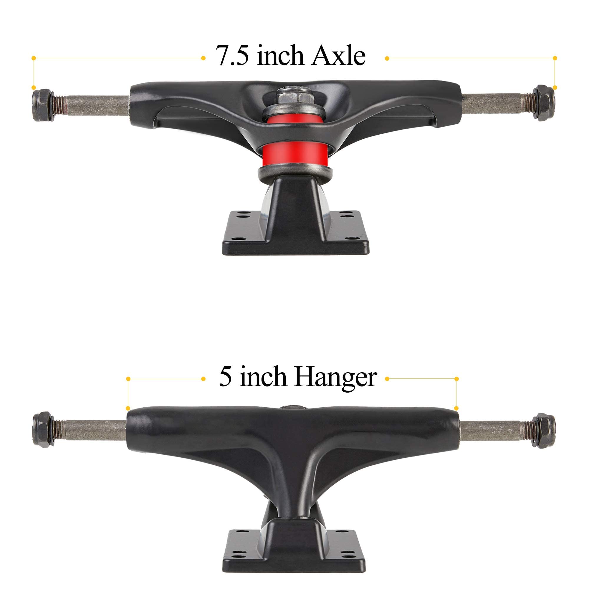 Axdt Skateboard Wheels Set,Include Skateboard Trucks, Skateboard Wheels 52Mm, Skateboard Bearings, Skateboard Pads, Skateboard H