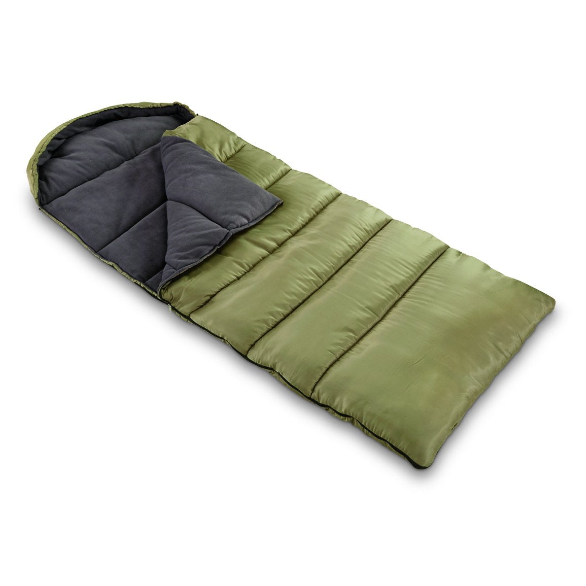 Guide Gear -15 Degree Fleece Lined Sleeping Bag For Adults And Kids Warm Winter Cold Weather Lightweight Portable For Camping, B