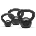 Yes4All Kettlebell Sets - 5, 10 & 25 LB Cast Iron Strength Training Kettlebells, Wide Handles & Flat Bottom for Push Ups, Swings
