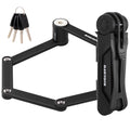 Biglufu Bike Lock Bicycle Scooter Motorcycle Folding Locks With 4Keys, Fold Chain Heavy Duty Alloy Steel Foldable Lock With Moun